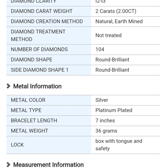 2 CT 7" REAL DIAMOND BRACELET, [break up special....] - Picture 6 of 6